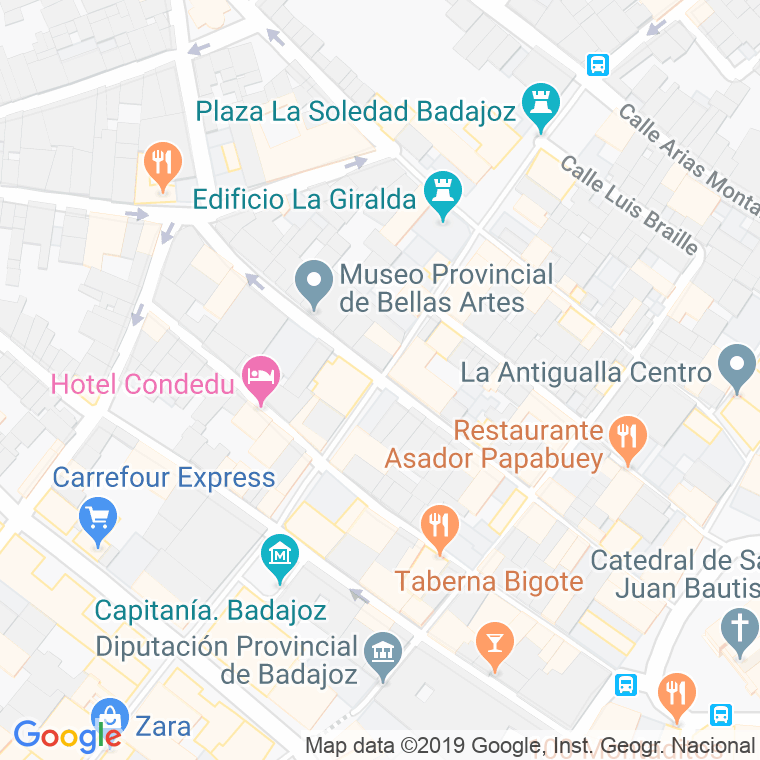 Código Postal calle Melendez Valdes   (Impares Del 19 Al Final)  (Pares Del 16 Al Final) en Badajoz