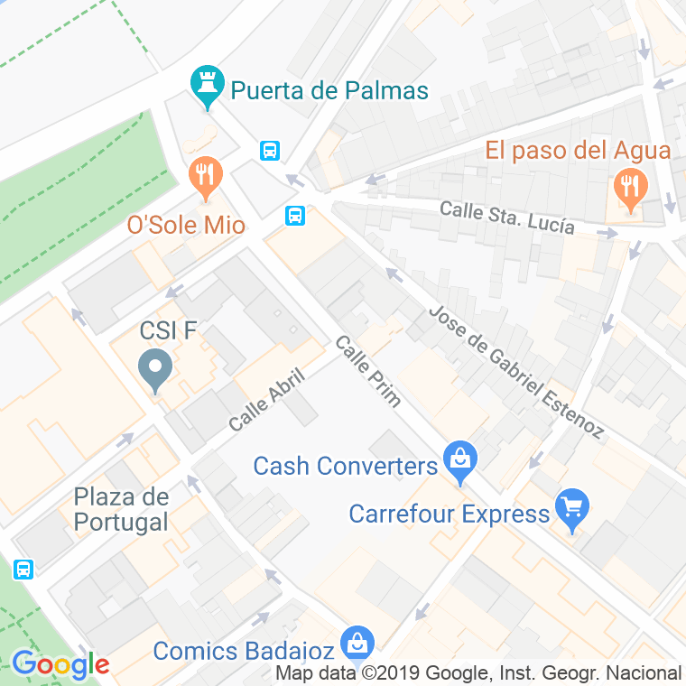 Código Postal calle Prim en Badajoz