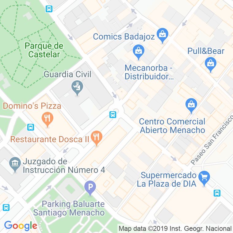Código Postal calle Santo Domingo, plaza en Badajoz
