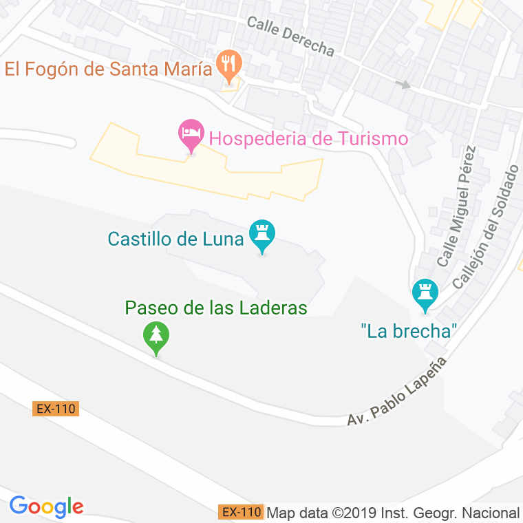 Código Postal calle Castillo en Badajoz