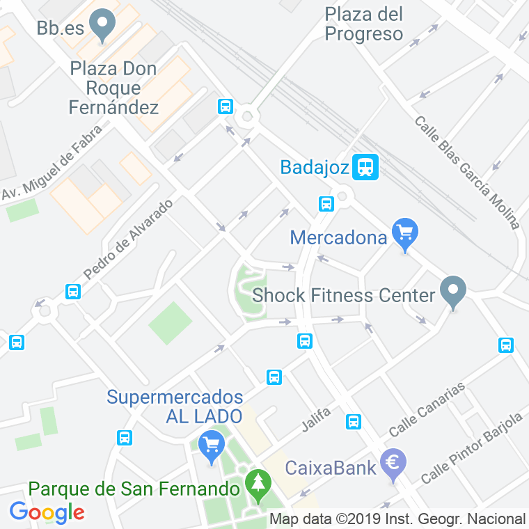 Código Postal calle Dieciocho De Diciembre, plaza en Badajoz