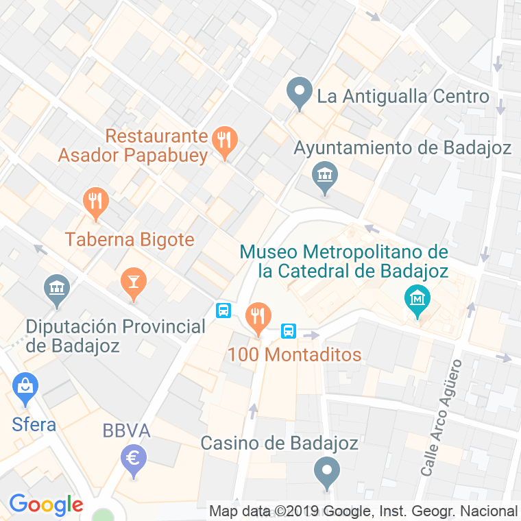 Código Postal calle España, plaza en Badajoz