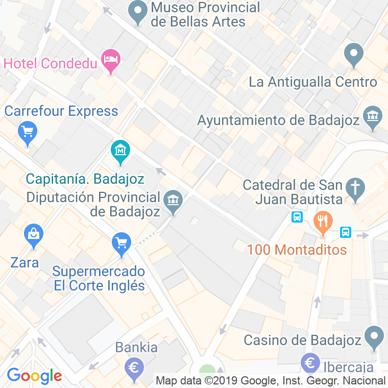 Código Postal calle Hernan Cortes   (Impares Del 1 Al 0)  (Pares Del 2 Al 12) en Badajoz