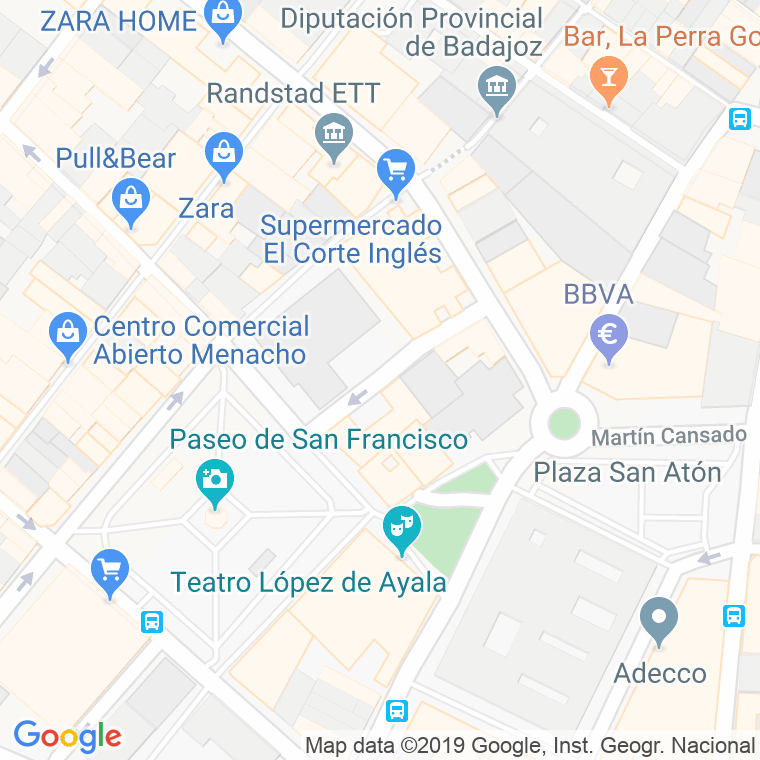 Código Postal calle Padre Rafael en Badajoz