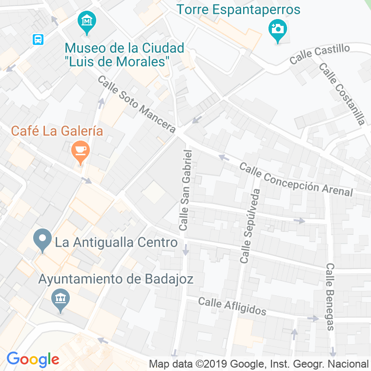 Código Postal calle San Gabriel en Badajoz