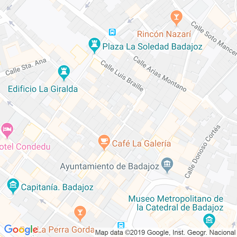 Código Postal calle Virgen De La Soledad   (Impares Del 1 Al 7)  (Pares Del 2 Al 12) en Badajoz