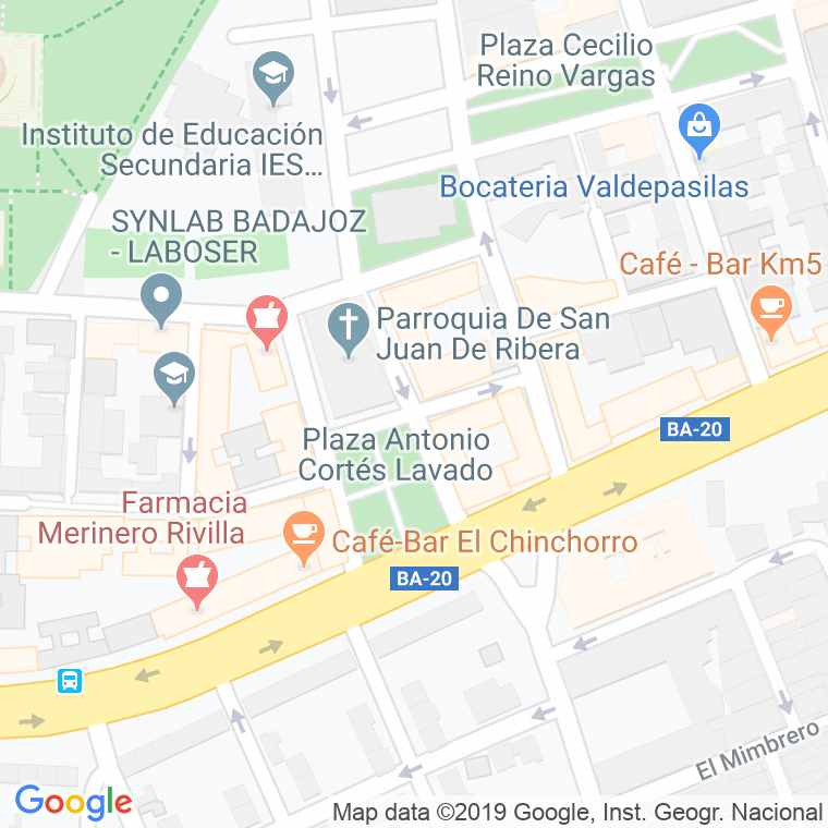 Código Postal calle Alfonso Moreno Acevedo en Badajoz