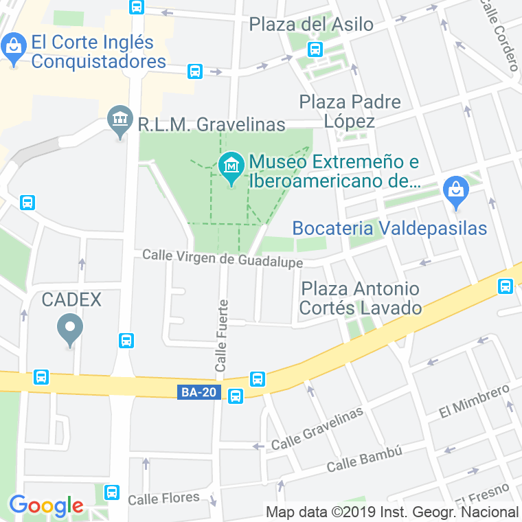 Código Postal calle Virgen De Guadalupe   (Impares Del 7 Al Final)  (Pares Del 6 Al Final) en Badajoz