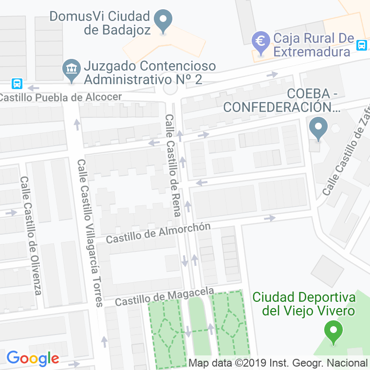 Código Postal calle Castillo De Benquerencia en Badajoz