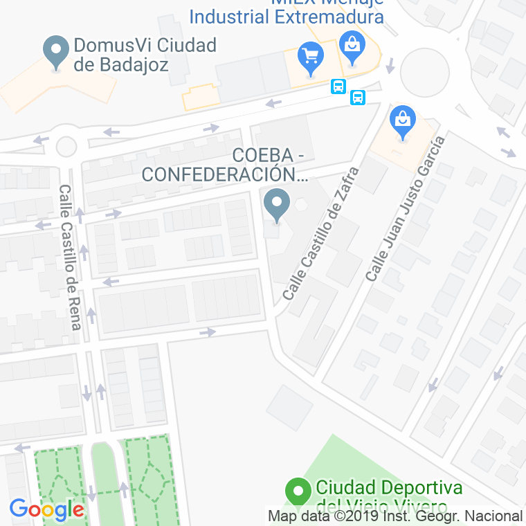 Código Postal calle Castillo De Feria en Badajoz