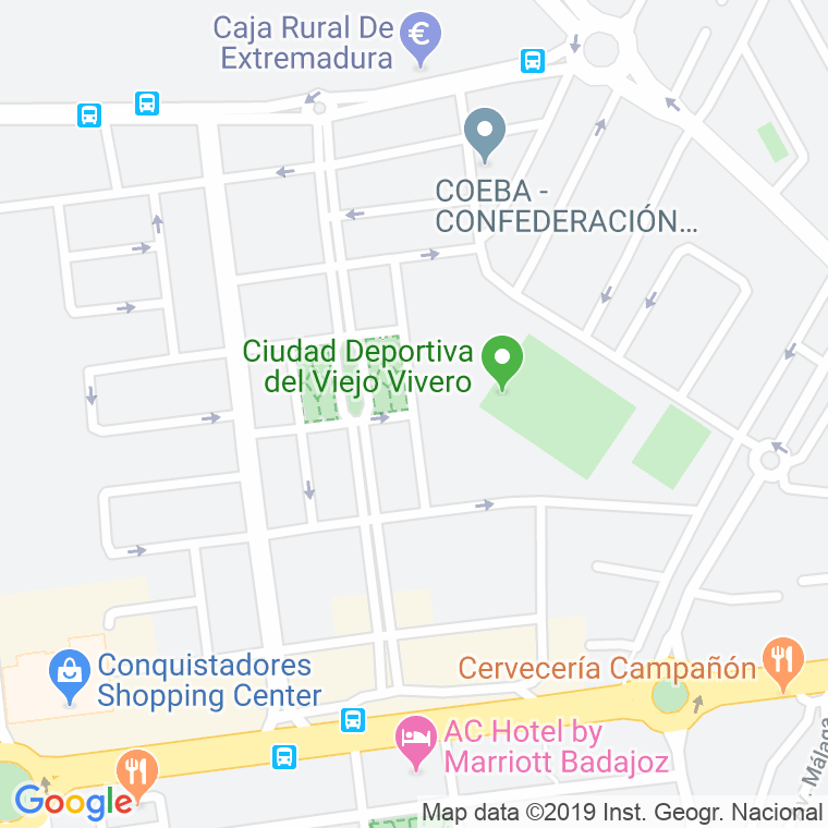 Código Postal calle Castillo De Nogales en Badajoz