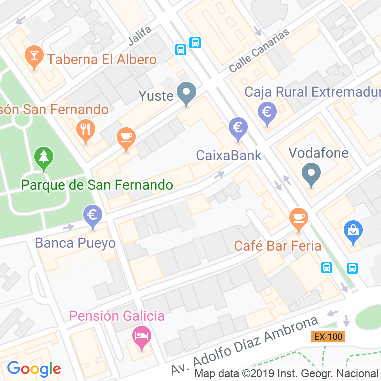 Código Postal calle Garcia De Paredes en Badajoz