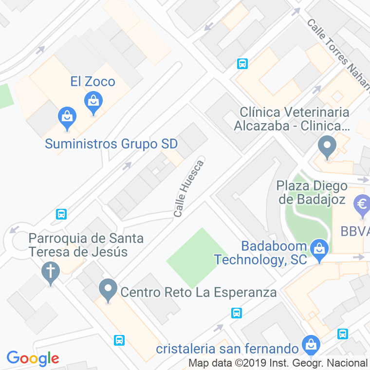 Código Postal calle Huesca en Badajoz