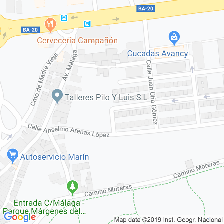 Código Postal calle Luis Romero Espinoza De Los Monteros en Badajoz