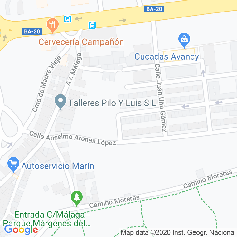 Código Postal calle Luis Romero Y Espinoza De Los Monteros en Badajoz