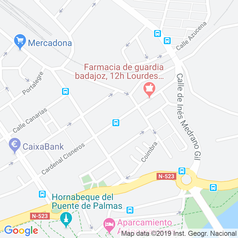Código Postal calle Cardenal Cisneros en Badajoz