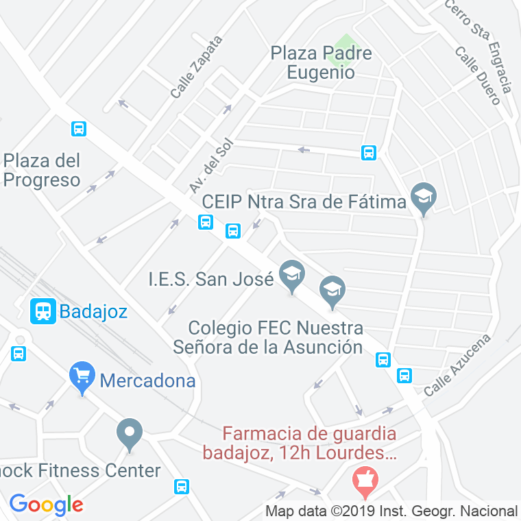 Código Postal calle Padre Tacoronte, avenida en Badajoz