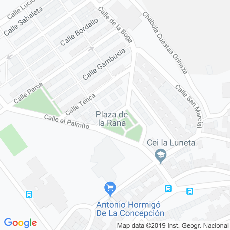 Código Postal calle Rana, La, plaza en Badajoz
