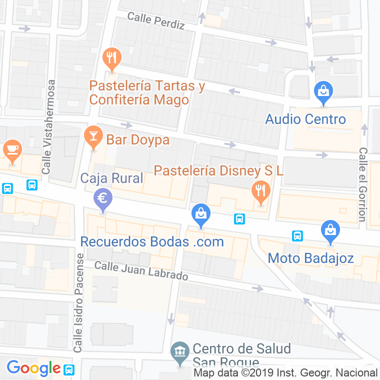 Código Postal calle Cleto Acero Perez en Badajoz