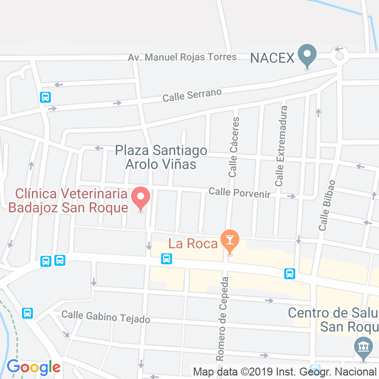 Código Postal calle Porvenir en Badajoz