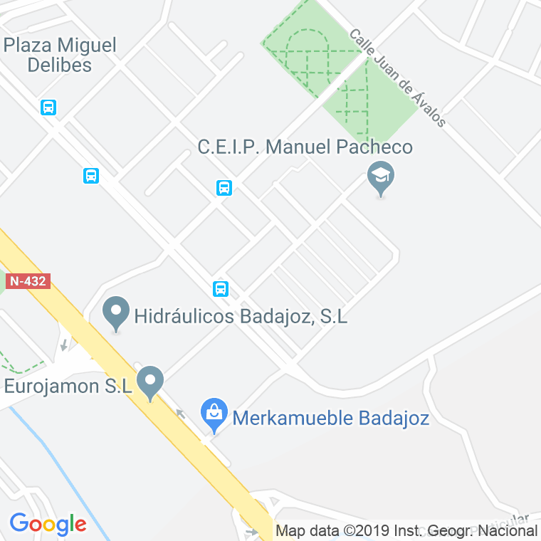 Código Postal calle Jesus Canovas en Badajoz