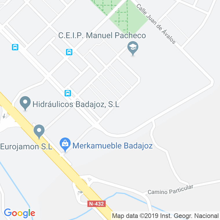 Código Postal calle Ricardo Carapeto Burgos en Badajoz