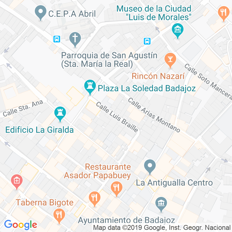 Código Postal calle Braulle en Badajoz