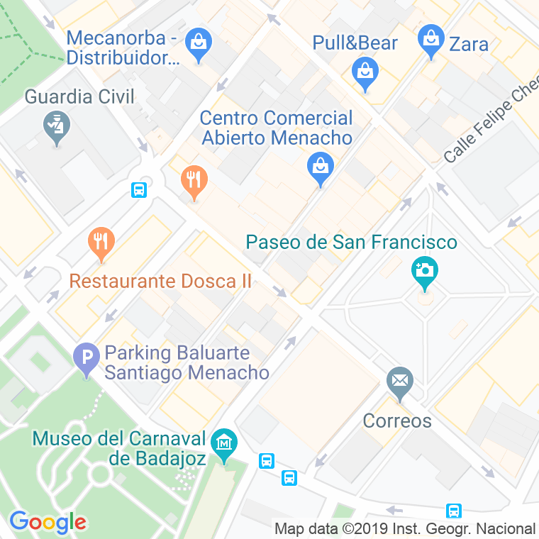 Código Postal calle Ernesto Luengo en Badajoz