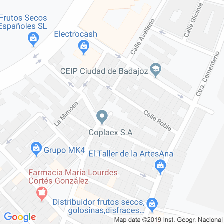 Código Postal calle Cedro, El en Badajoz