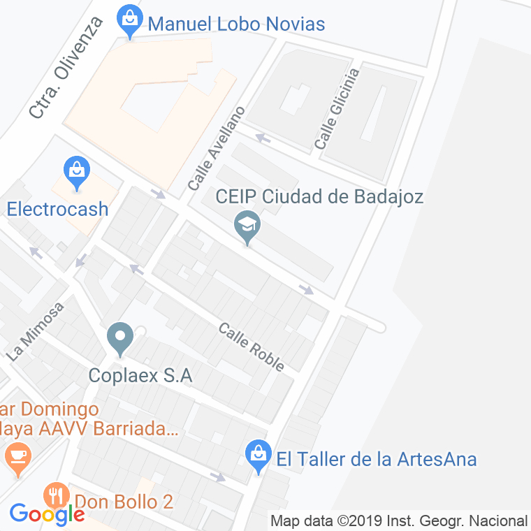 Código Postal calle Cerezo, El en Badajoz