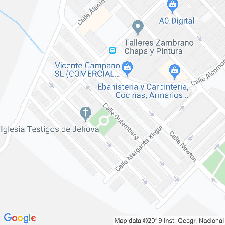 Código Postal calle Gutemberg en Badajoz