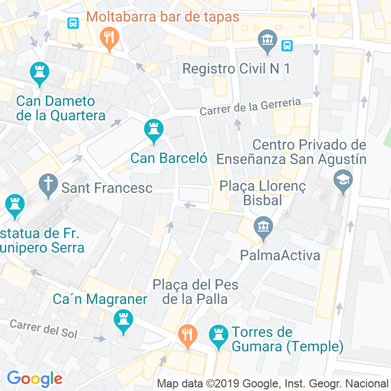 Código Postal calle Artesania, plaça en Palma de Mallorca