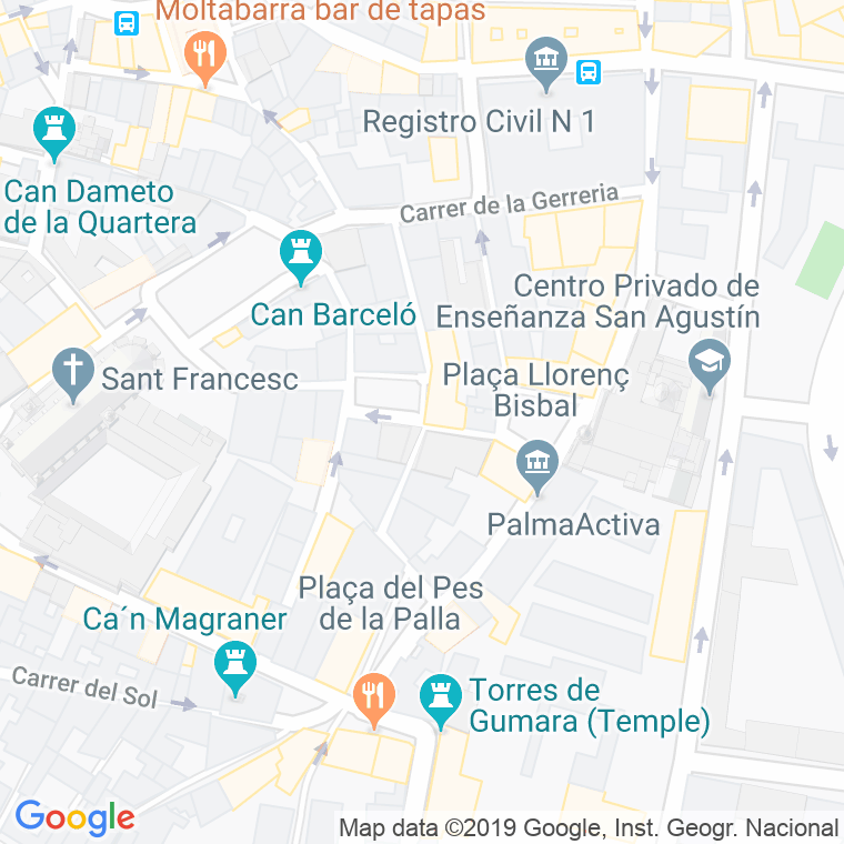 Código Postal calle Desemparats en Palma de Mallorca