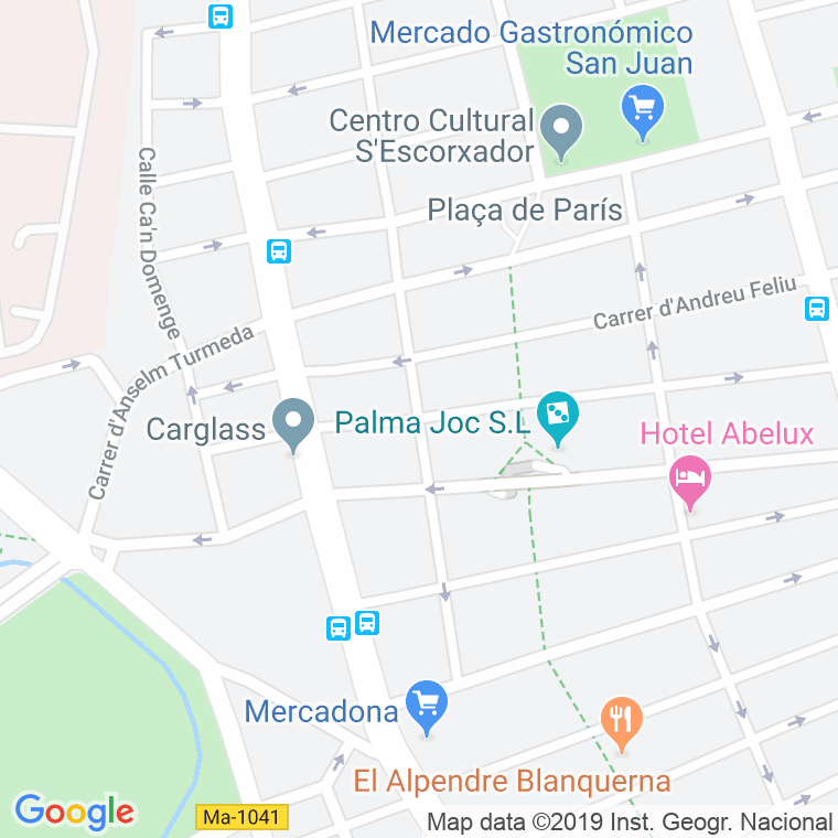 Código Postal calle Sant Joaquim   (Impares Del 1 Al 19)  (Pares Del 2 Al 14) en Palma de Mallorca