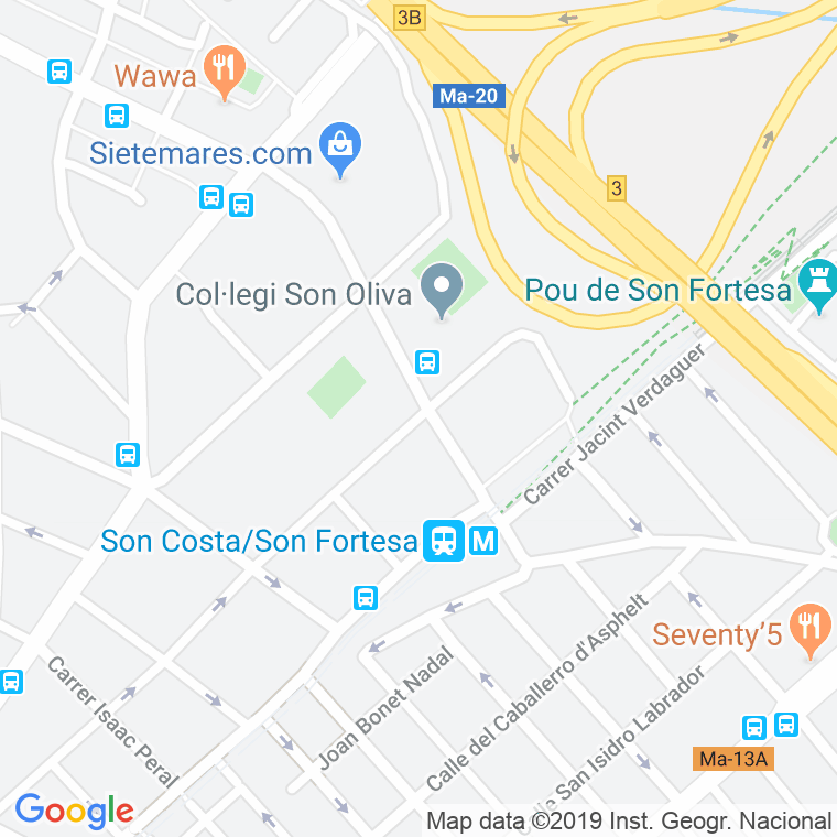 Código Postal calle Emilio Serrano en Palma de Mallorca