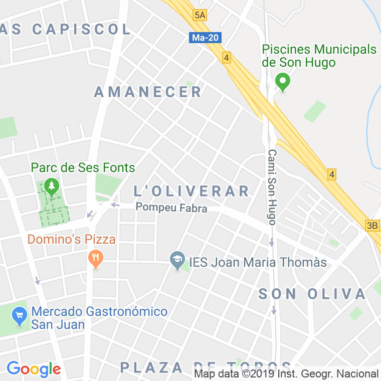 Código Postal calle Olivera, S', particular en Palma de Mallorca