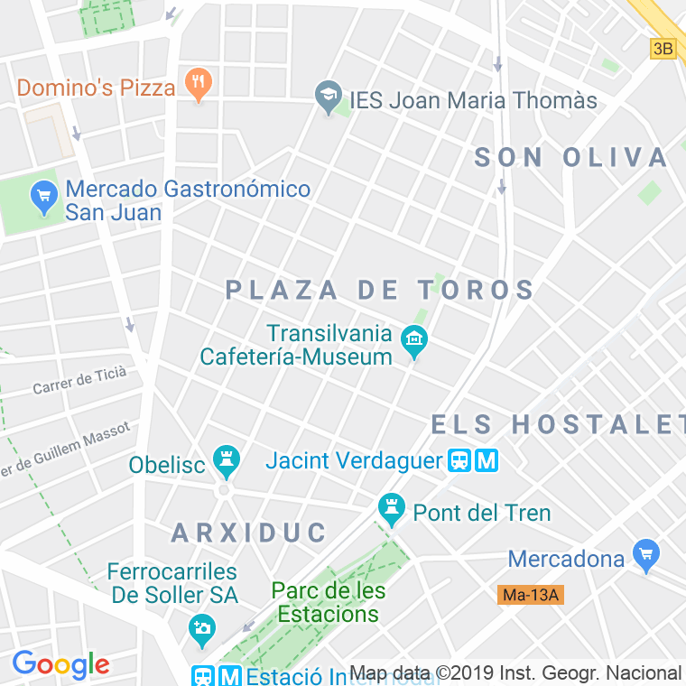 Código Postal calle Pons I Gallarza en Palma de Mallorca