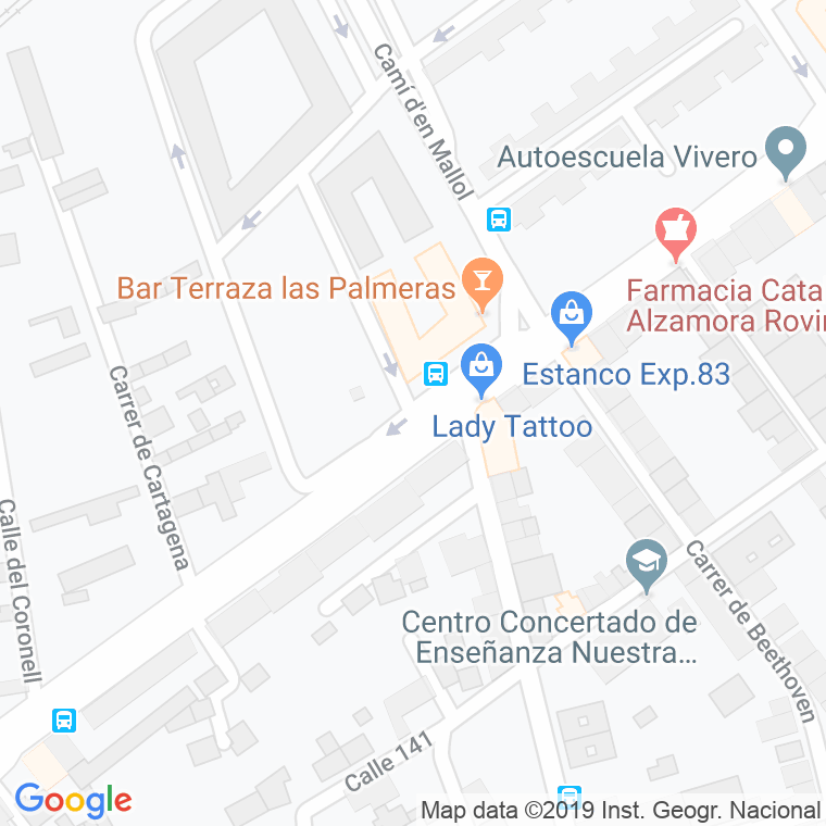 Código Postal calle Arago   (Pares Del 2 Al 36) en Palma de Mallorca