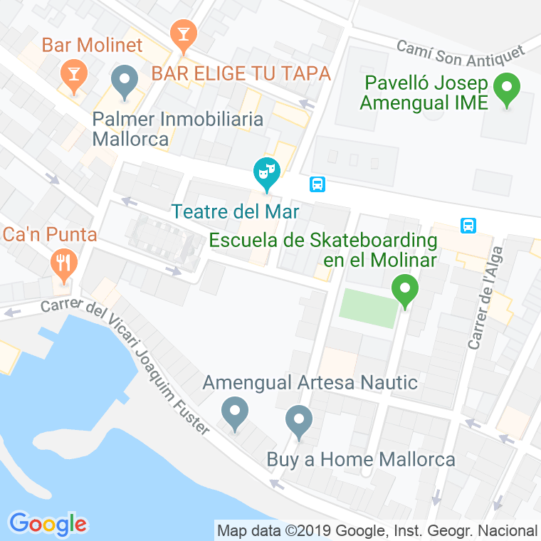 Código Postal calle Cardenal Cerda en Palma de Mallorca