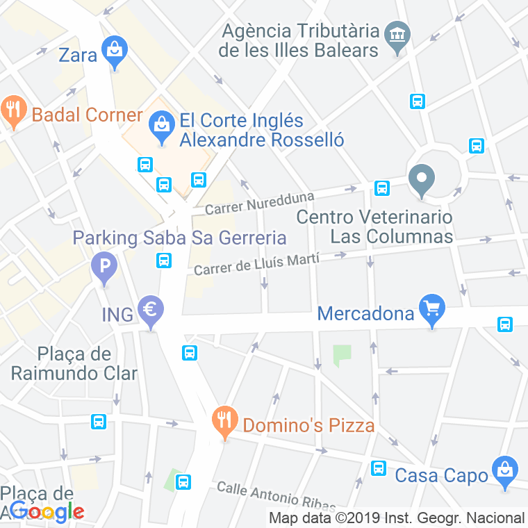 Código Postal calle Frederic Mistral en Palma de Mallorca