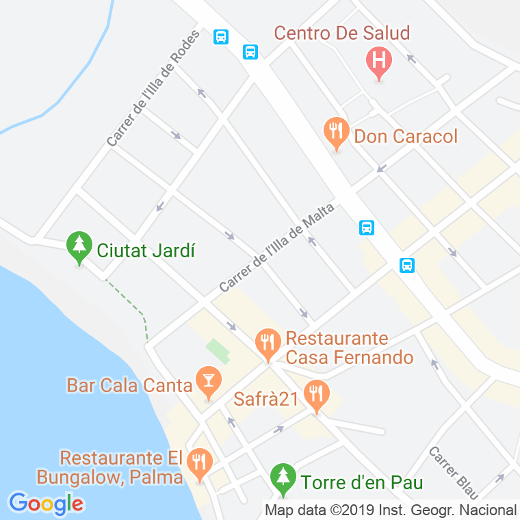 Código Postal calle Illa Del Malgrat en Palma de Mallorca