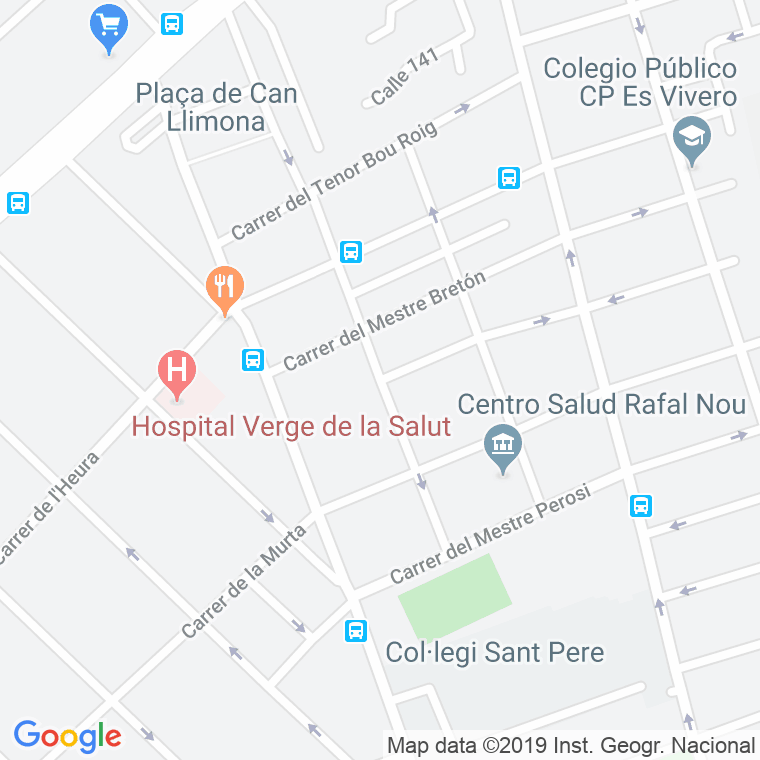 Código Postal calle Baix Ordinas en Palma de Mallorca