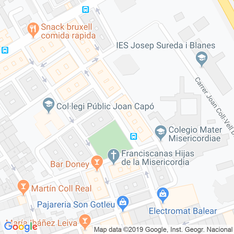 Código Postal calle Fra Joan Alcina, plaça en Palma de Mallorca