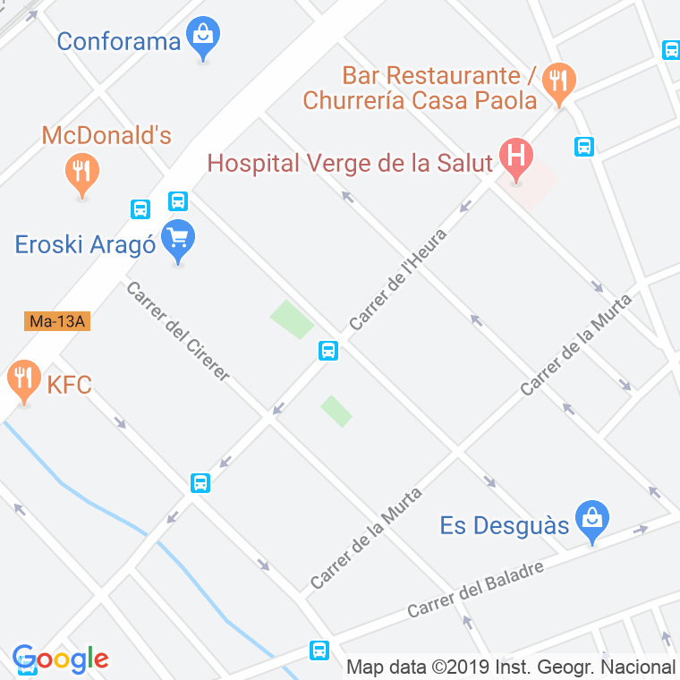 Código Postal calle Lledoner en Palma de Mallorca