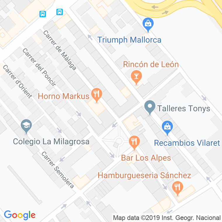 Código Postal calle Malaga en Palma de Mallorca