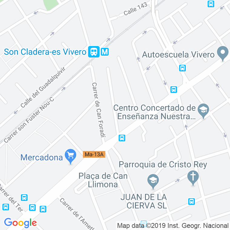 Código Postal calle Coronell en Palma de Mallorca