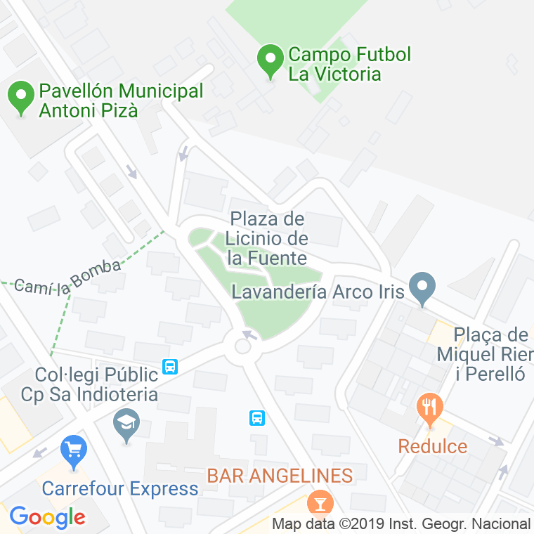Código Postal calle Licinio De La Fuente, plaça en Palma de Mallorca