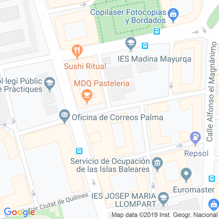 Código Postal calle Fra Francesc De Palou en Palma de Mallorca