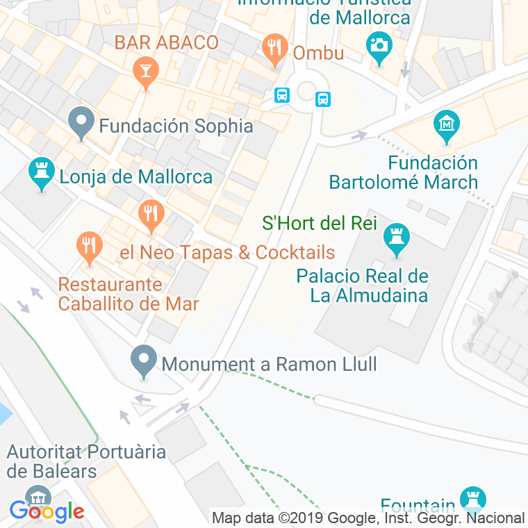 Código Postal calle Antoni Maura, avinguda en Palma de Mallorca