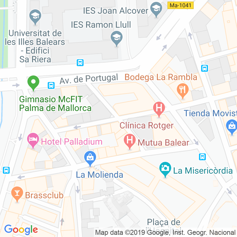 Código Postal calle Joaquim Botia en Palma de Mallorca